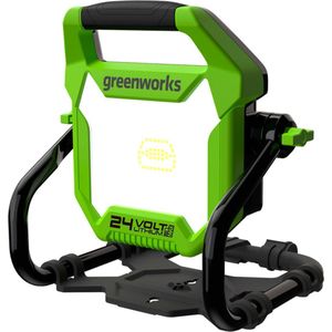 Greenworks G24WL Accu Werklamp, AC/DC Hybride met Ophanghaak, AC Voedingskabel of Draagbare Accu, 2000 Lumen, 2 Helderheidsinstellingen ZONDER 24V Accu & Oplader, 3 Jaar Garantie