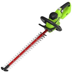 Greenworks Draadloze Heggenschaar 24V G24HT56, 56cm Dubbelwerkend Mes, Knippen tot 25,4mm Dikke Takken en Stelen 3000 SPM ZONDER Batterij & Oplader