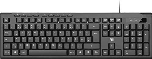 Rii - Toetsenbord - Bekabeld - Zwart - USB - QWERTZ Duitse Lay-out