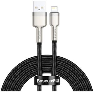 Baseus Cafule Series USB-A naar Lightning Kabel 1 Meter Metaal Zwart