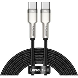 Baseus Cafule Series USB-C naar USB-C Kabel Metaal 100W 2m Zwart