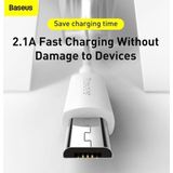 Baseus Simple Wisdom USB-A / MicroUSB Kabel - 1.5m, 2 Stk. - Weiß