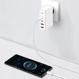 Baseus Travel Charger GaN2 Pro Quick 2x USB + 2x USB-C 100W EU (white)