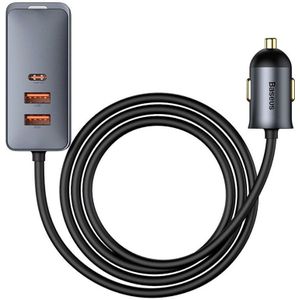 Baseus Auto Snellader 120W - 2 USB en 2 USB-C Poorten - 1.5 Meter