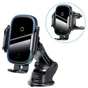 Baseus Light Electric Car Holder with Qi inductive charger - Black