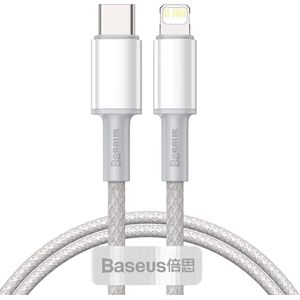 Baseus High Density Braided Cable Type-C to Lightning PD 20W 1m (white)