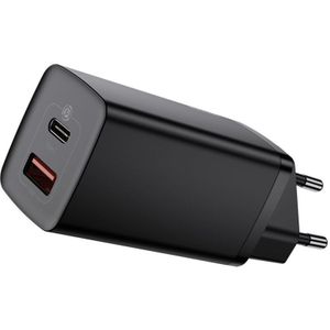 Baseus GaN2 Snellader 65W - Power Delivery en Quick Charge Zwart