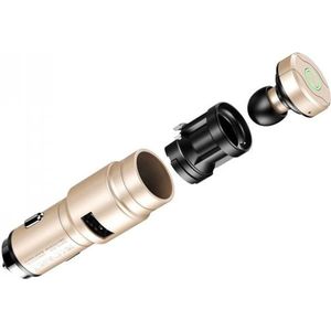 Baseus Autolader en Bluetooth in-ear headset (Draadloze), Koptelefoon, Goud