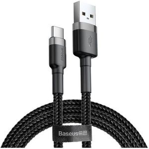 Langlebiges, flexibles USB-C-QC3.0-Kabel 3A 1M schwarz und grau
