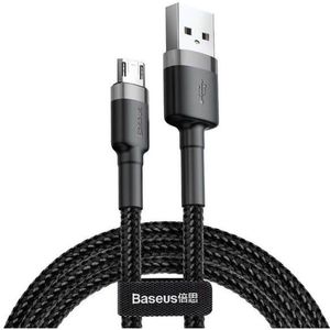 Tresice France - Baseus Cafule Cable strapazierfähiges Nylonkabel usb / Micro usb 1.5A 2M schwarz-grau (CAMKLF-CG1)