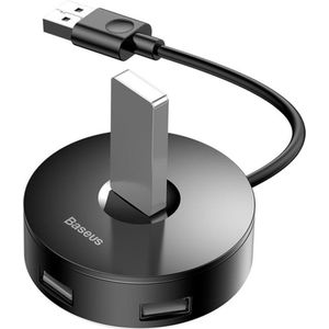 Baseus - Hub 4in1 USB naar 3.0 + 3x 2.0 - 15cm - Zwart - USB-A