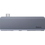 Baseus - Harmonica - USB-C Hub - Grijs - Aluminium - 5 Aansluitingen