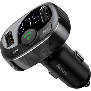 Baseus Bluetooth Muziek FM Transmitter en Dubbele USB Poort Autolader