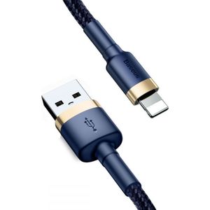 Baseus Cafule Lightning cable 2.4A 1m (Gold+donker blauw)