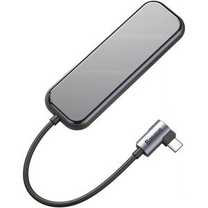 Baseus USB-C / USB / HDMI Hub 60W 5 Poorten voor Laptop/MacBook Grijs
