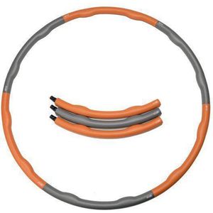 Weight hoop Original - Fitness Hoelahoep - Met DVD - 1.8 kg - Ø 100 cm - Oranje/Grijs