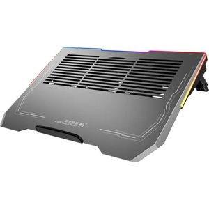 CoolCold - K42 - Laptop Koeler - 15+ Inch - 3 Ventilatoren - Laptop Cooling Pad - Alluminium - RGB - Verstelbaar Laptop Standaard - Gaming