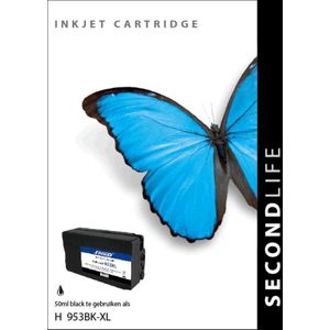 SecondLife - Inkt Cartridge - Zwart - Geschikt voor HP 953