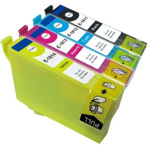 SecondLife Multipack inkt cartridges T1816 voor Epson T1811, T1812, T1813 en T1814 (18 XL)