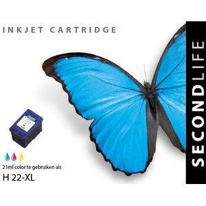 SecondLife inkt cartridge kleur voor HP type HP 22 XL