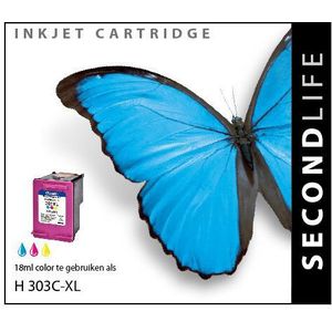 SecondLife inkt cartridge kleur voor HP type HP 303 XL