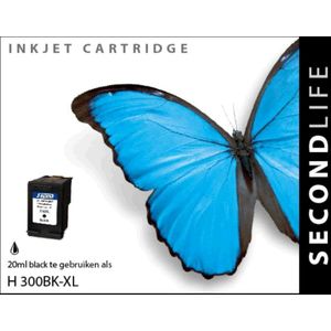 SecondLife - Inkt Cartridge Zwart - Voor HP Type HP 300 XL