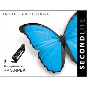 SecondLife Inkt, HP 364 PBK XL (Foto Zwart)