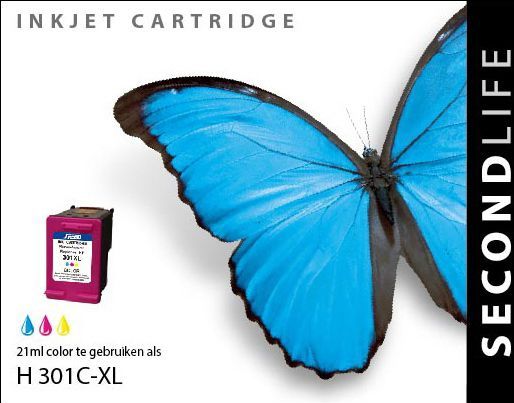 SecondLife Inkt, HP 301XL Kleur
