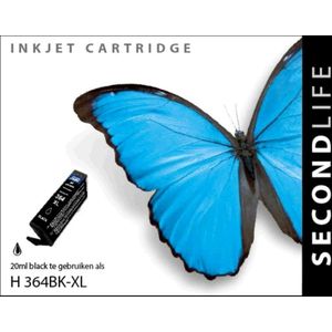 SecondLife - Inkt Cartridge - Zwart - Voor HP 364 XL