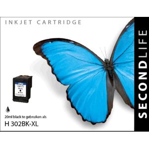 SecondLife - Inkt Cartridge - Zwart - Voor HP 302 XL