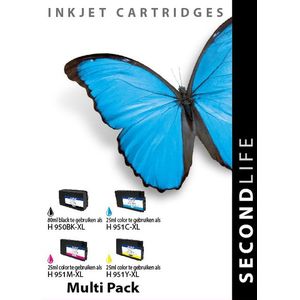 SecondLife Multipack inkt cartridges voor HP type HP 950 XL en HP 951 XL