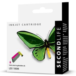 SecondLife inkt cartridge magenta voor Lexmark 100