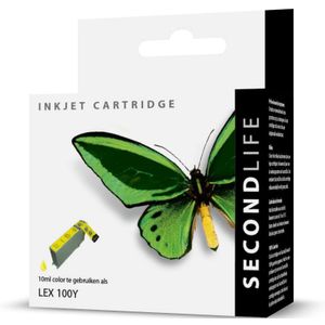 SecondLife inkt cartridge geel voor Lexmark 100