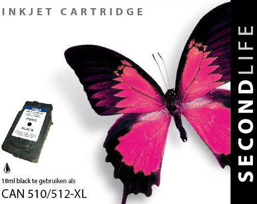 SecondLife Inkt, Canon PG 510 / 512 Zwart