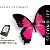 SecondLife inkt cartridge kleur voor Canon CL-511 en CL-513