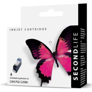 SecondLife inkt cartridge zwart voor Canon PGI-520PGBK