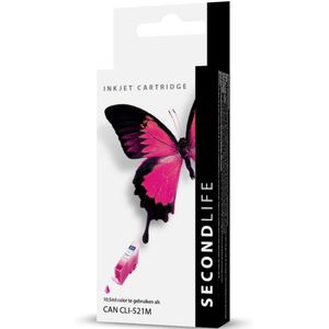 SecondLife inkt cartridge magenta voor Canon CLI-521M
