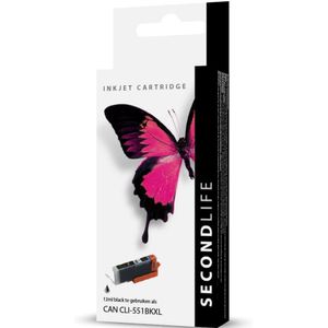 SecondLife inkt cartridge zwart voor Canon CLI-551BK XL