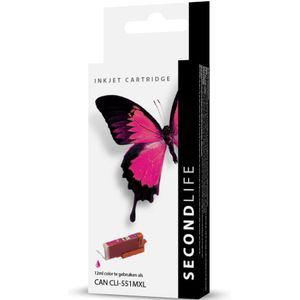 SecondLife inkt cartridge magenta voor Canon CLI-551M XL
