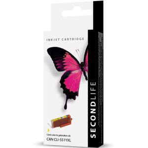 SecondLife inkt cartridge geel voor Canon CLI-551Y XL