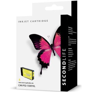 SecondLife inkt cartridge geel voor Canon PGI-1500XL Y