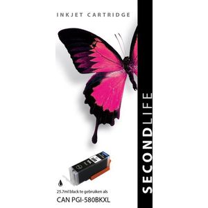 SecondLife inkt cartridge zwart voor Canon PGI-580PGBK XL