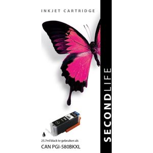 SecondLife - Inkt Cartridge - Zwart - Voor Canon PGI-580PGBK XL