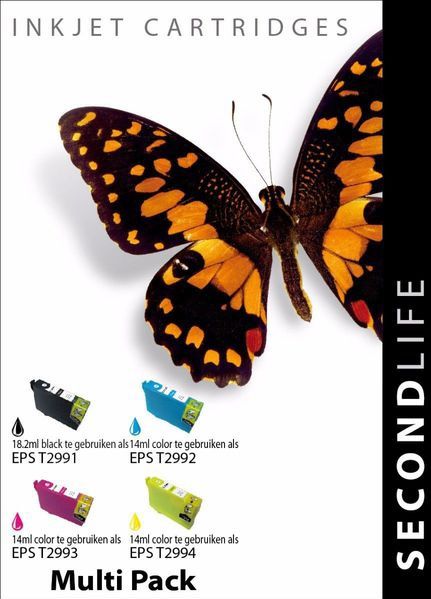 SecondLife Multipack inkt cartridges T2996 voor Epson T2991, T2992, T2993 en T2994 (29 XL)