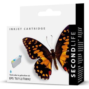 SecondLife inkt cartridge cyaan voor Epson T0712