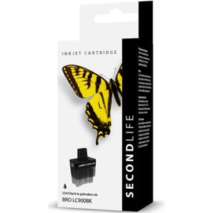 SecondLife inkt cartridge zwart voor Brother LC-900BK