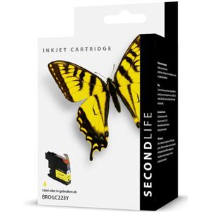 SecondLife inkt cartridge geel voor Brother LC-223Y
