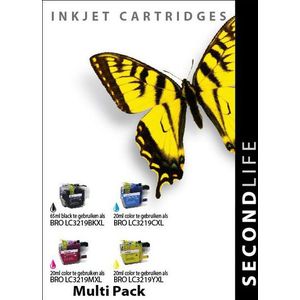 SecondLife Multipack inkt cartridges voor Brother LC-3219 XL serie