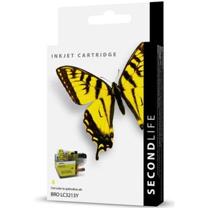 SecondLife inkt cartridge geel voor Brother LC-3213Y