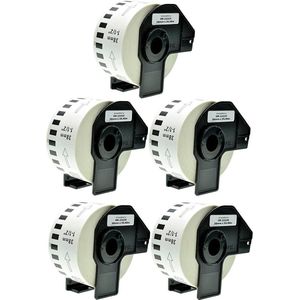 5x Brother DK-22225 Compatible voor Brother 's range of QL printers, 38mm * 30.48m